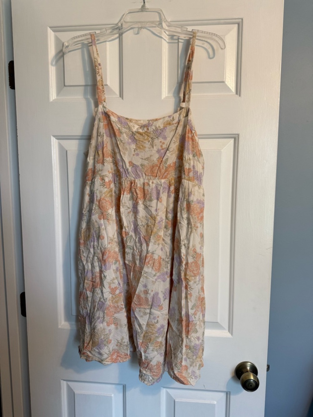 torrid Floral Spaghetti Strap Sundress in Peach, Lavender and Cream
